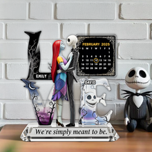 Load image into Gallery viewer, Love Beyond Time: Personalize Your Romantic Skull Couple Acrylic Plaque - Perfect Gift for Couples Shaped Plaques PopCulturePrints