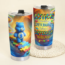 Load image into Gallery viewer, “A Unique Journey Awaits” - Personalized Kid Tumbler - Custom Gift for Children with Autism Tumbler Cup PopCulturePrints