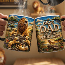 Load image into Gallery viewer, Best Dad in the Pride Lands - Personalized Magic Coffee Mug for Dad, Grandpa & More Coffee Mug PopCulturePrints