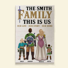 Load image into Gallery viewer, Personalized Family Canvas Print - Fantasy Themed Poster & Canvas PopCulturePrints