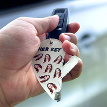 Load image into Gallery viewer, Personalized Couple Keychains – Her Key & His Lock Keychains PopCulturePrints