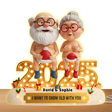 Load image into Gallery viewer, "I Want to Grow Old With You" - Personalized Old Naughty Couple Acrylic Light Box - Unique Gift for Couples, Anniversaries, and Special Occasions Light Box PopCulturePrints