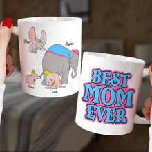 Load image into Gallery viewer, Personalized 'Best Mom Ever' Elephant Family Mug Coffee Mug PopCulturePrints