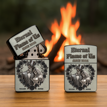 Load image into Gallery viewer, “An Eternal Bond” - Personalized Eternal Flame of Us Skull Couple Lighter - Unique Gift for Couples Lighter PopCulturePrints