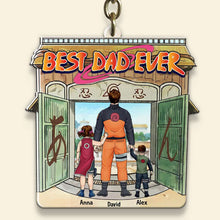 Load image into Gallery viewer, Best Dad Ever Personalized Anime Keychain Gift Keychains PopCulturePrints