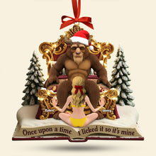 Load image into Gallery viewer, Once Upon a Time, I Licked It So It's Mine - Personalized Cheeky Fairytale Couple Ornament Ornament PopCulturePrints