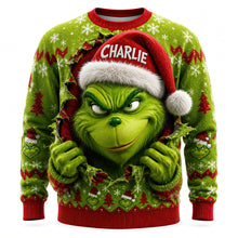 Load image into Gallery viewer, “Unwrap the Fun with Our Mischievous Santa Hat Shirt!” - Personalized Christmas Gift for Everyone
