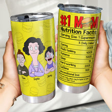 Load image into Gallery viewer, #1 Mom Tumbler - Personalized Gift for Moms - Customizable Gift for Mother's Day, Grandma, or Any Special Occasion Tumbler Cup PopCulturePrints