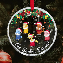Load image into Gallery viewer, Personalized Family Christmas Ornament - Festive Pokémon Design Ornament PopCulturePrints