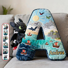 Load image into Gallery viewer, Create Magical Adventures with Our Fantasy World Alphabet Pillow - Personalized Gifts for Kids & Cuteness Lovers Pillow PopCulturePrints