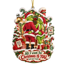Load image into Gallery viewer, All I Want for Christmas IS YOU Ornament - Personalized Gift for Couples Ornament PopCulturePrints