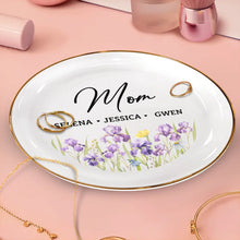 Load image into Gallery viewer, “Mommy’s Joy” - Personalized Round Ring Dish for Grandma, Mom, and Wonderful Women Ring Dish PopCulturePrints