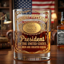 Load image into Gallery viewer, Personalized Vintage Style Round Glass - A Timeless Patriotic Keepsake for History Lovers