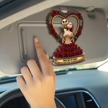 Load image into Gallery viewer, “Drive Safe, My Love!” - Naughty Skeleton Couple Car Visor Clip - Personalized Gift for Couples Car Visor Clip PopCulturePrints