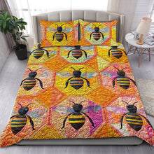 Load image into Gallery viewer, Custom Bee Lover's Quilt Bed Set Blanket PopCulturePrints