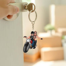 Load image into Gallery viewer, Customizable Biker Couple Keychain - Perfect Gift for Riders Keychains PopCulturePrints