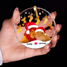 Load image into Gallery viewer, Personalized Lion Family Christmas Ornament Ornament PopCulturePrints
