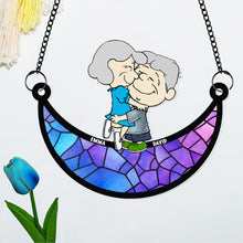 Load image into Gallery viewer, Personalized Suncatcher Ornament for Couples | Unique Valentine's Day Gifts Ornament PopCulturePrints