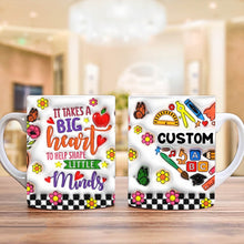 Load image into Gallery viewer, Personalized Retro Christmas Teacher Coffee Mug - Custom Gift for Teachers Coffee Mug PopCulturePrints