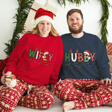 Load image into Gallery viewer, Festive Husband and Wife Christmas Matching Shirts Shirts PopCulturePrints