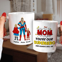 Load image into Gallery viewer, Personalized Superhero Mom Mug - Custom Gift for Mom Coffee Mug PopCulturePrints