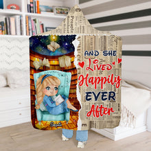 Load image into Gallery viewer, Personalized Wearable Blanket Hoodie for Book Lovers - Princess Design Blanket PopCulturePrints