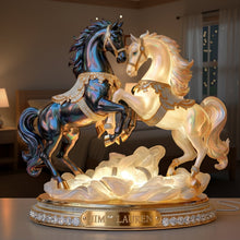 Load image into Gallery viewer, “Celebrate Your Love with a Touch of Elegance” - Luxury Horse Couple Light Box, Personalized Gift for Couples & Horse Lovers Light Box PopCulturePrints