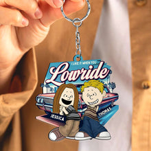 Load image into Gallery viewer, Personalized Lowrider Car Keychain for Couples - Unique Love Gift Keychains PopCulturePrints