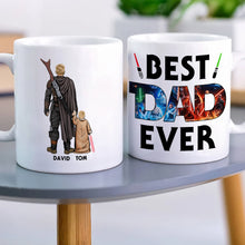 Load image into Gallery viewer, Custom Father's Day Mug - Galactic Best Dad Ever Design Coffee Mug PopCulturePrints