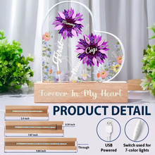 Load image into Gallery viewer, Forever Loved: Sunflower First Mom Now Grandma - Personalized Custom Shaped LED Light Gift Custom Shaped LED Light PopCulturePrints