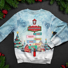 Load image into Gallery viewer, Custom Family Name 3D Sweatshirt - Holiday Edition AOP Products PopCulturePrints