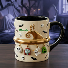 Load image into Gallery viewer, Embrace the Spooky Spirit - Personalized Hanging Skull Accent Mug - Perfect Gift for Halloween Lovers and Every Occasion Coffee Mug PopCulturePrints