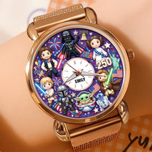 Load image into Gallery viewer, Celebrate Your Heritage – Patriotic Pride Mesh Strap Quartz Watch Quartz Watch PopCulturePrints