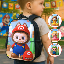 Load image into Gallery viewer, Back To School with Your Favorite Monster - Personalized Kids School Bag Backpack PopCulturePrints
