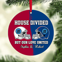 Load image into Gallery viewer, Personalized American Football Lovers' Christmas Ornament Ornament PopCulturePrints