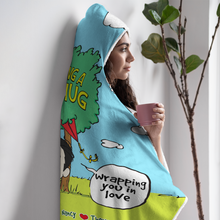 Load image into Gallery viewer, Custom Cartoon Couple Hooded Blanket - Personalized Valentine's Day & Christmas Gift Blanket PopCulturePrints