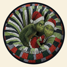 Load image into Gallery viewer, Love & Laughter - Funny Couple Quilted Round Mat - Personalized Gift for Couples Doormat PopCulturePrints