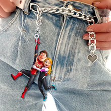 Load image into Gallery viewer, Hanging Together Couple Keychain - Personalized Gift for Couples