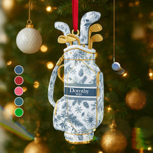 Load image into Gallery viewer, Elevate Your Game with a Personalized Golf Bag Ornament - Perfect Gift for Any Golf Lover! Ornament PopCulturePrints