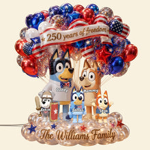 Load image into Gallery viewer, "Celebrate Family Love!" - Personalized Family Freedom Light Box - Custom Gift for Families