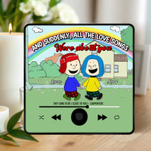 Load image into Gallery viewer, Custom Couple Music Fridge Magnet – Personalized Love Songs Gift Fridge Magnet PopCulturePrints