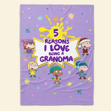 Load image into Gallery viewer, Custom Grandma Blanket for Christmas - Personalized and Unique Valentine's Day Gifts Blanket PopCulturePrints