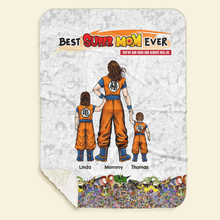Load image into Gallery viewer, Best Super Mom Ever Blanket - Personalized Gift for Mom, Grandma & More! Blanket PopCulturePrints