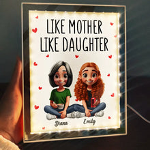 Load image into Gallery viewer, Like Mother Like Daughters - Personalized LED Mirror Frame Lamp - A Meaningful Gift for Moms and Daughters Mirror Frame Lamp PopCulturePrints