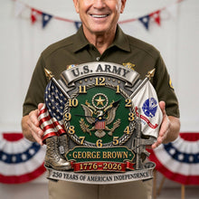 Load image into Gallery viewer, Celebrate Freedom: Personalized Pride of Veteran Wall Clock Hanging Wall Clock PopCulturePrints