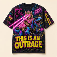 Load image into Gallery viewer, This is an Outrage - Personalized Subterranean Quest Graphic Shirt for Cat Lovers