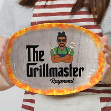 Load image into Gallery viewer, The GrillFather Master - Personalized Plate for the Ultimate BBQ Lover Plate PopCulturePrints