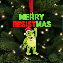 Load image into Gallery viewer, Merry Resistmas Ornament - Customizable Christmas Gift for Everyone Ornament PopCulturePrints
