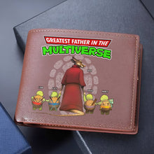 Load image into Gallery viewer, Greatest Dad in the Multiverse Personalized PU Leather Wallet Leather Wallet PopCulturePrints