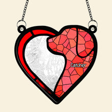 Load image into Gallery viewer, Personalized Dog Lovers Suncatcher Ornament - Heart Design Ornament PopCulturePrints